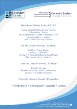 COHESIVE SOCIETY CIC